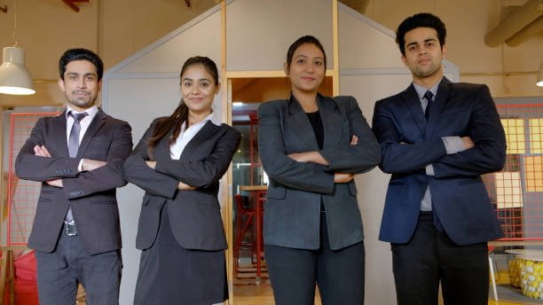 A professional legal team collaborating